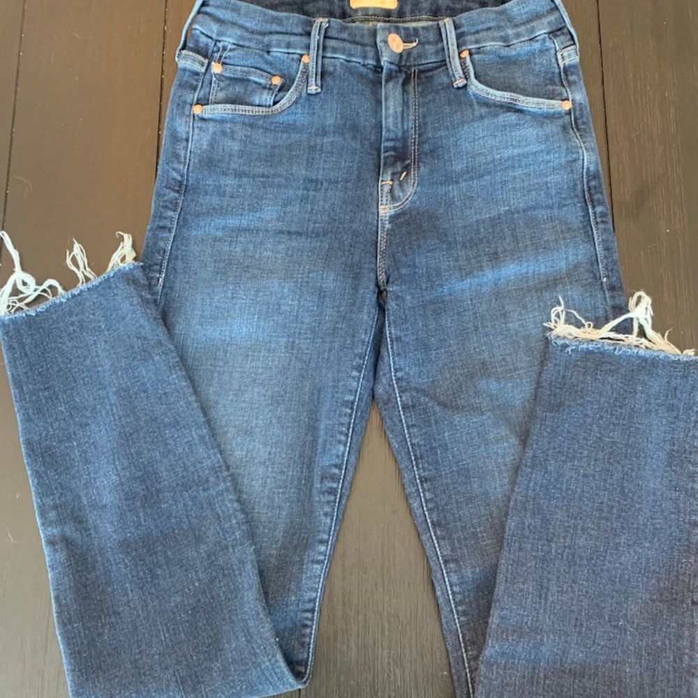 MOTHER Denim The Looker Ankle Fray - Size 25
